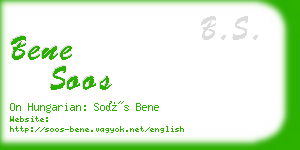 bene soos business card